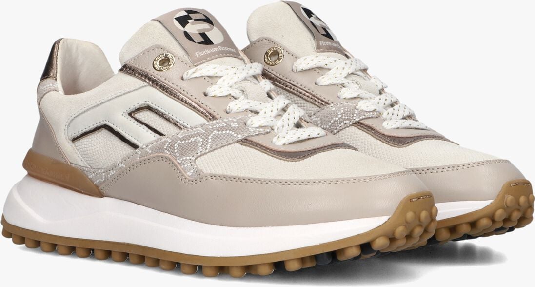 beige floris van bommel lage sneakers sfw-10170 noppi