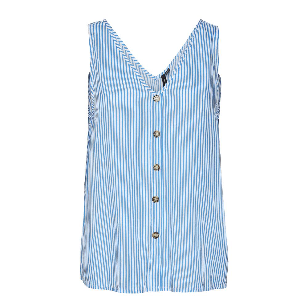 Vero Moda Blouse à Bleu/Blanc Femme Vero Moda Bumpy