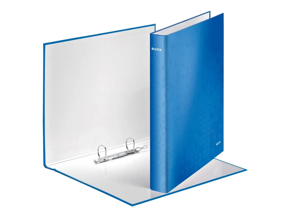 Leitz WOW - Ringbind - rygbredde: 40 mm - for A4 Maxi - kapacitet: 250 ark - metalblå