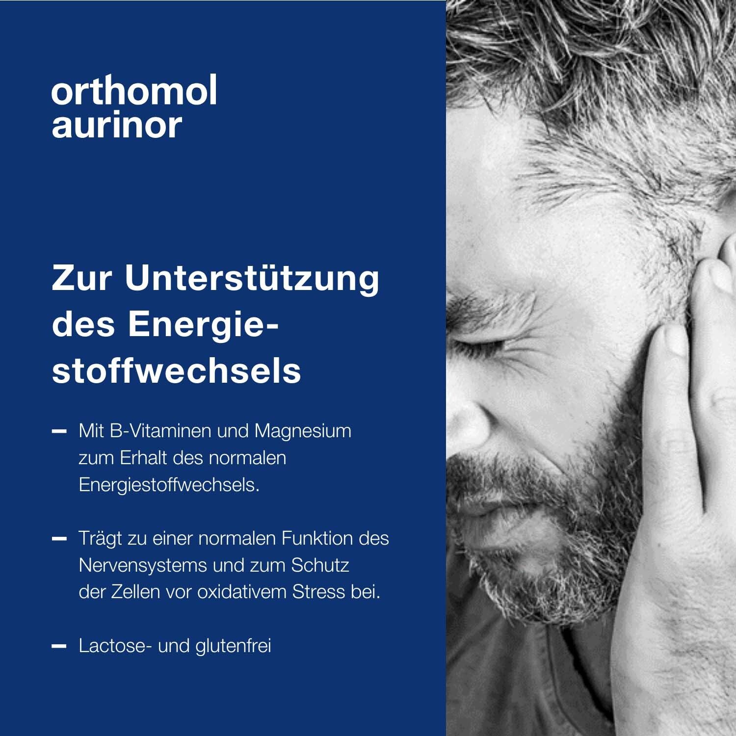 Orthomol Aurinor - unterstützt den Energiestoffwechsel - mit Omega-3-Fettsäure, Vitamin C, Magnesium und Zink - Granulat/Kapseln