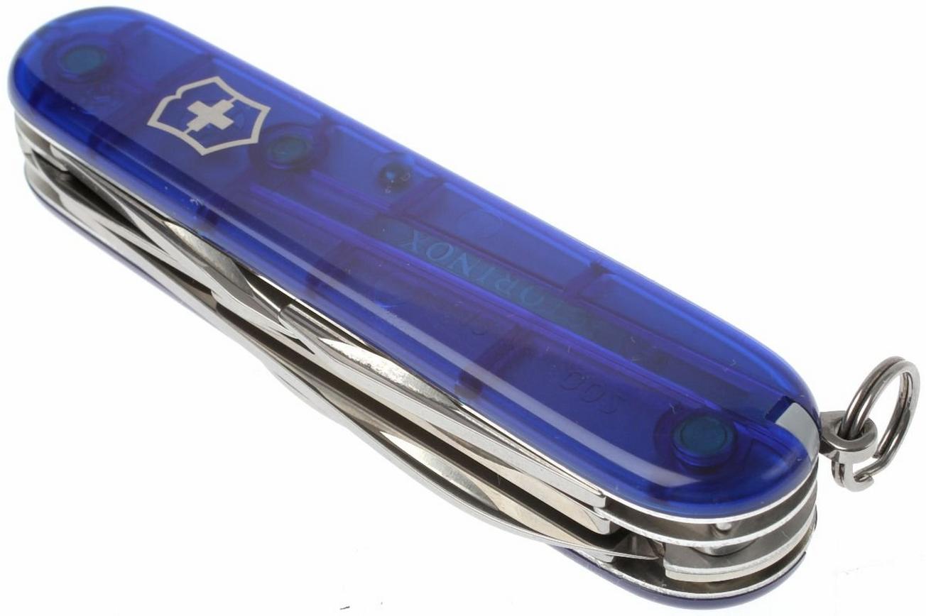 Victorinox Climber transparant blauw 1.3703.T2 Zwitsers zakmes