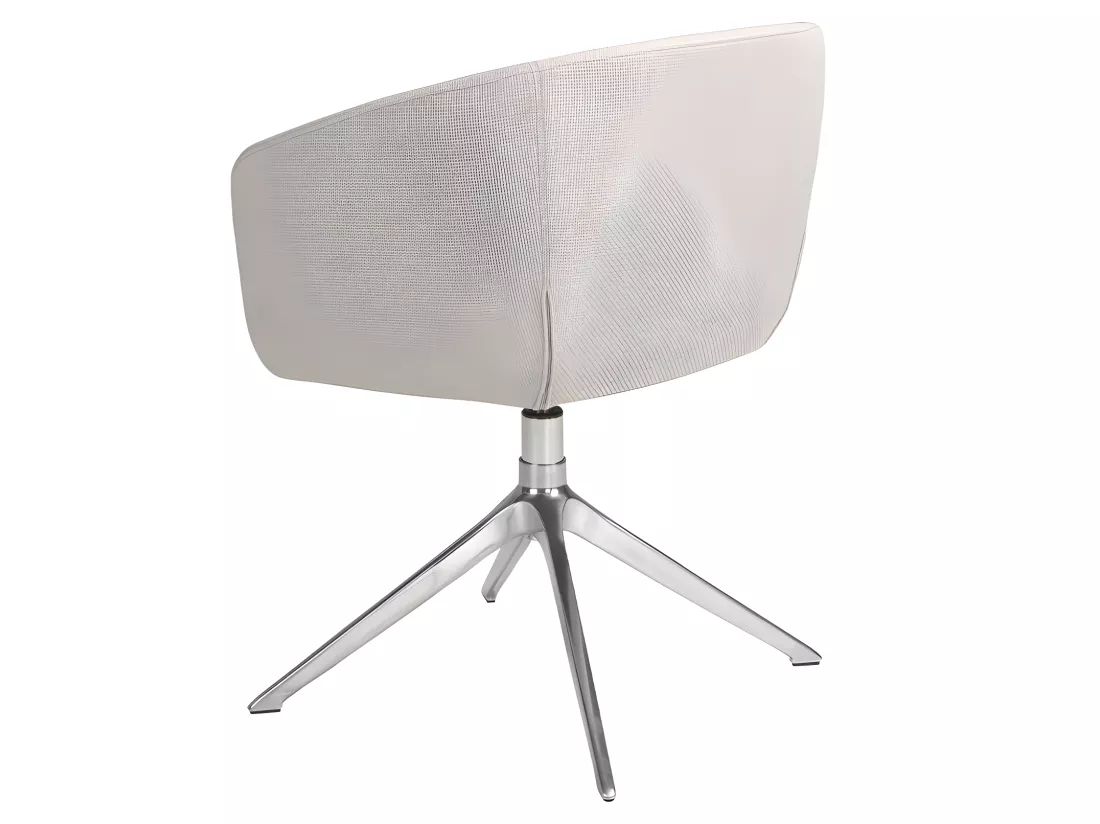 Chaise tournante en tissu gris clair 4133 ANGEL CERDA