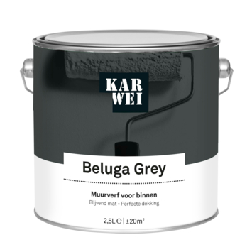 KARWEI muurverf beluga grey mat 2,5 liter