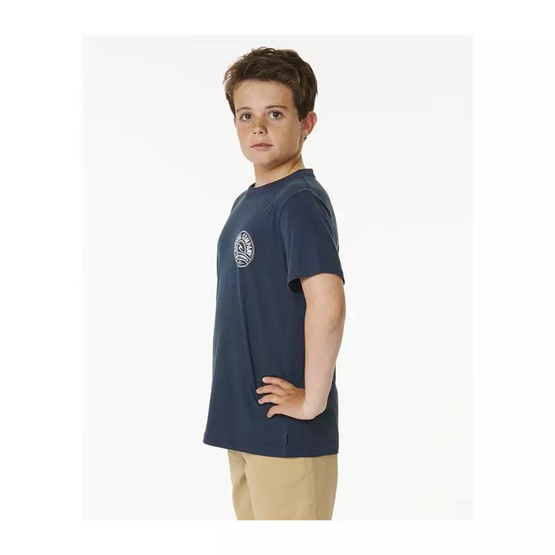 Teeshirt junior RIPCURL Stapler Tee -Boy Dark Navy