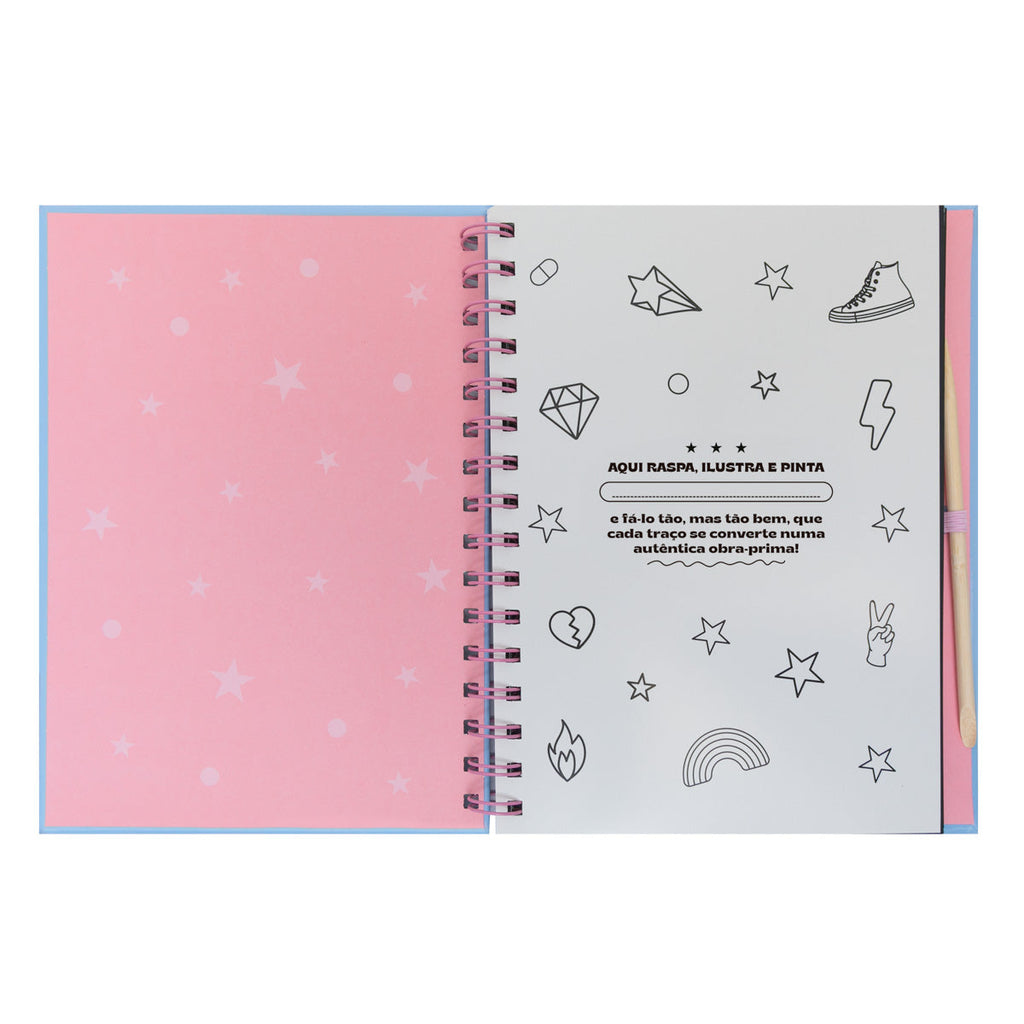 Livro Para Colorir - Raspa, Pinta E Ilustra