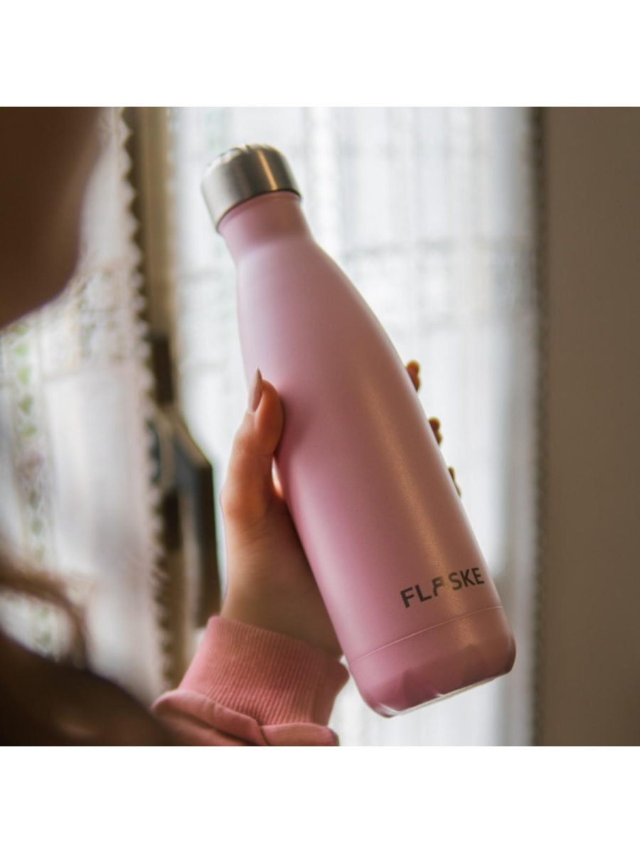 Flaske 500 ml  rvs drinkfles - flower