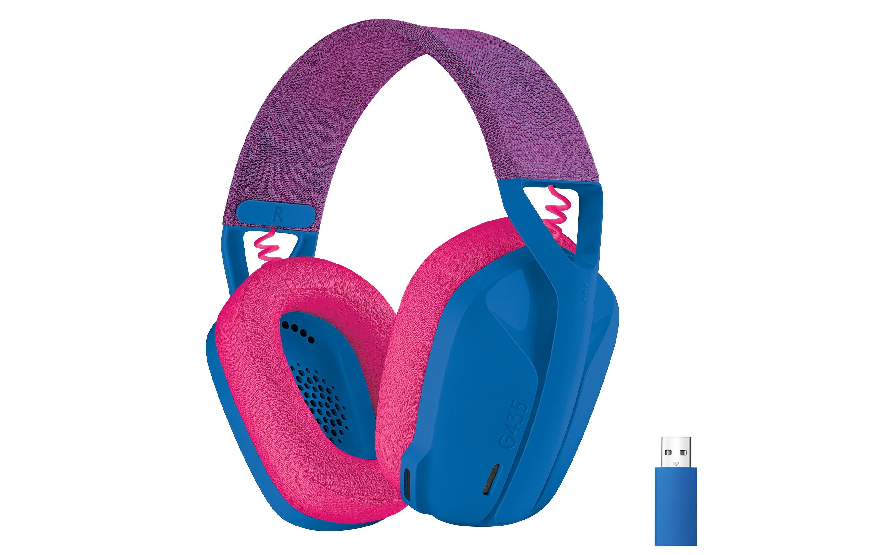 Headset G435 Gaming Lightspeed BlauKabelloses Gaming-Headset mit integrierten Beamforming-Mikrofonen und bis zu 18 Stunden Akkulaufzeit