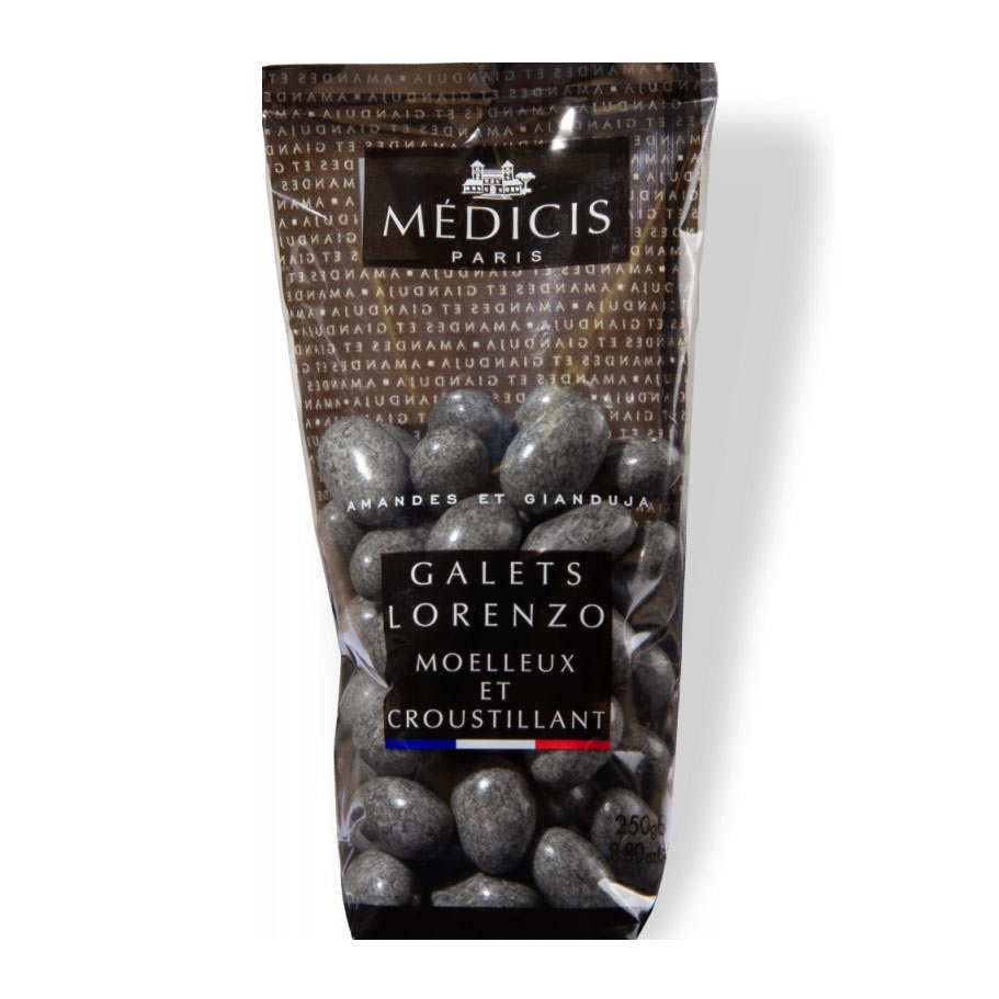 Galets Lorenzo gris granite - Dragées amande gianduja
