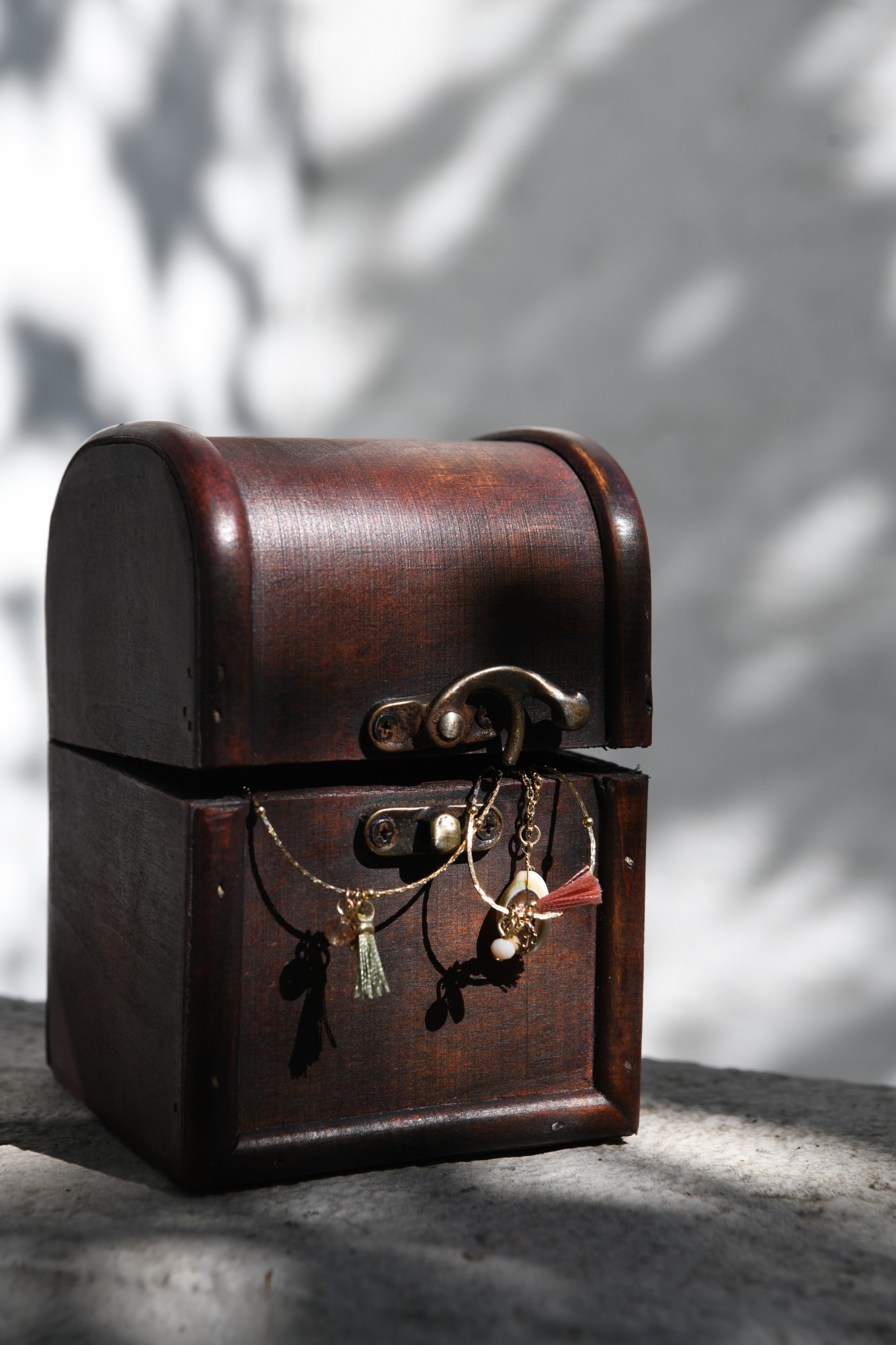 Kofferbox, braun, L 9 cm, B 9 cm, H 13 cm von fischer's lagerhaus