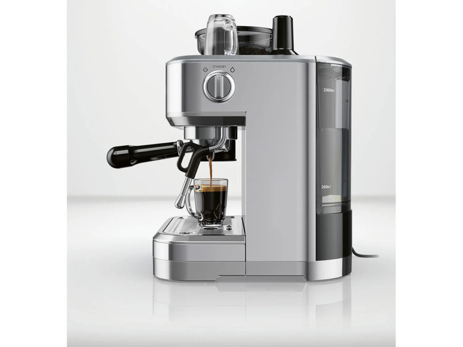 SILVERCREST&reg; KITCHEN TOOLS professional portafilter machine SSMP 1770 A2, with integrated grinder