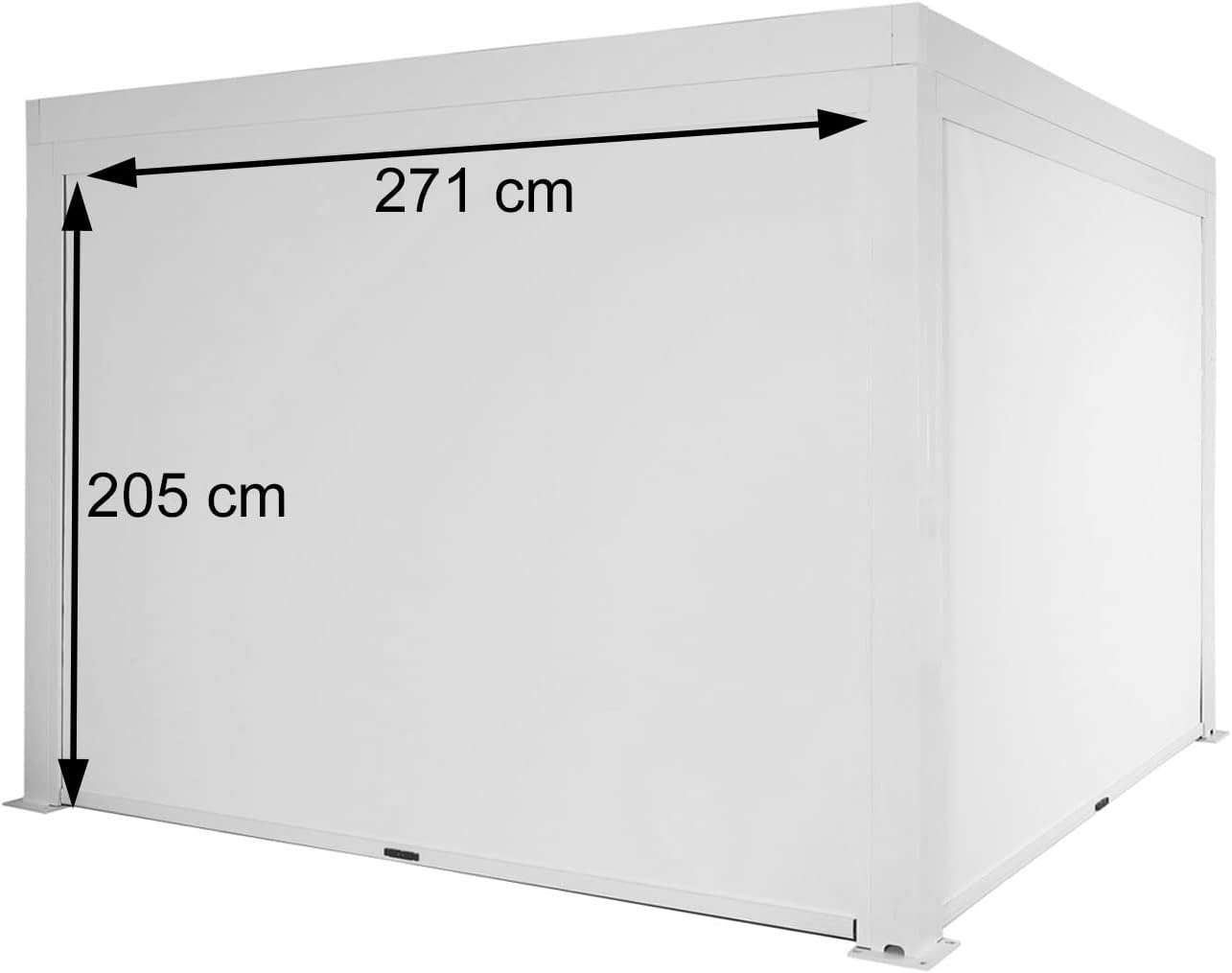 Seitenwand für Pergola HWC-L46, Pavillon Rollo Ersatzseitenwand, Stoff/Textil sturmfest 3x3m - anthrazit