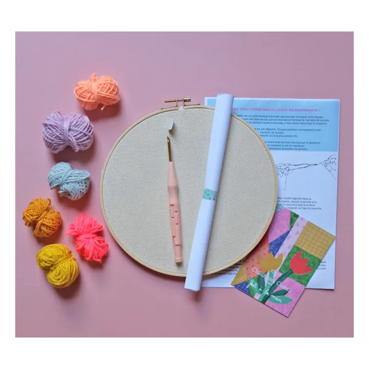 Chaumière Oiseau Kit DIY Punch needle Petite Fleur x Smallable
