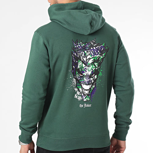 Sweat Capuche Joker Graff Logo Vert Bouteille