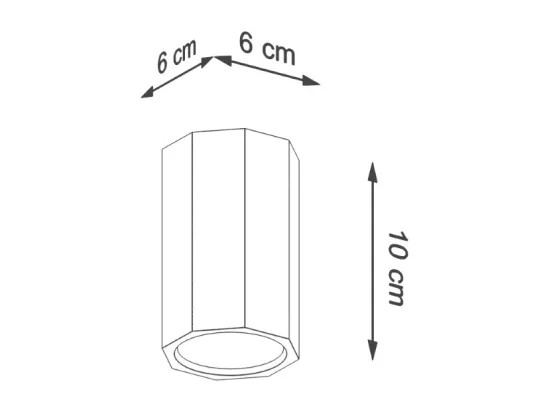 Sollux Lighting Zeke Bois de plafonnier octogonal monté en surface en chêne, 30 cm