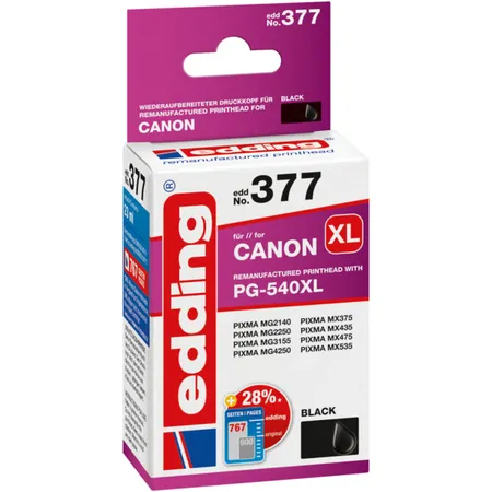 edding 377 ersetzt Canon PG-540XL, schwarz, 23 ml