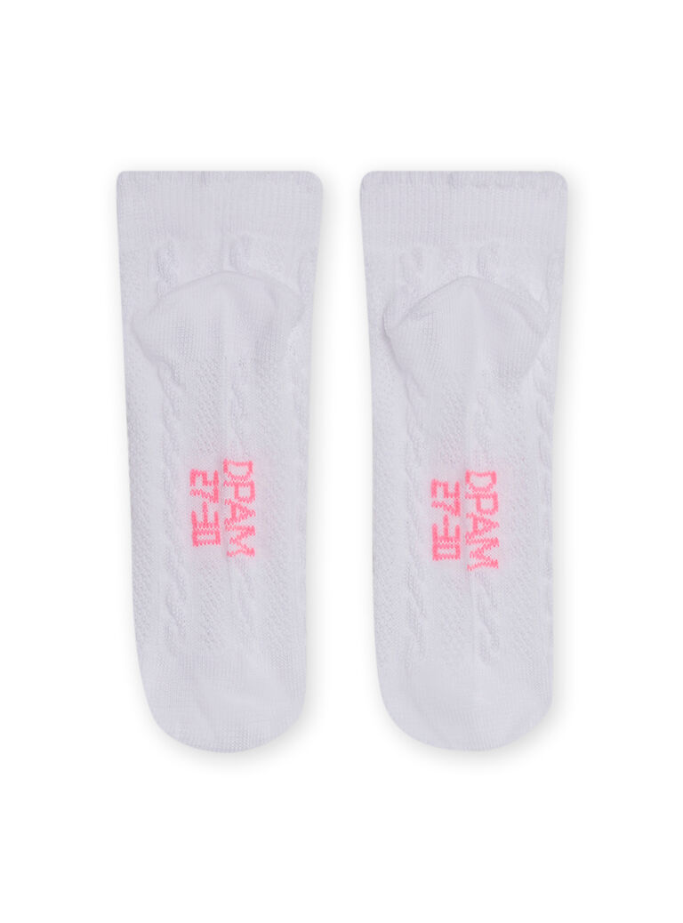 Chaussettes blanches fantaisie enfant fille