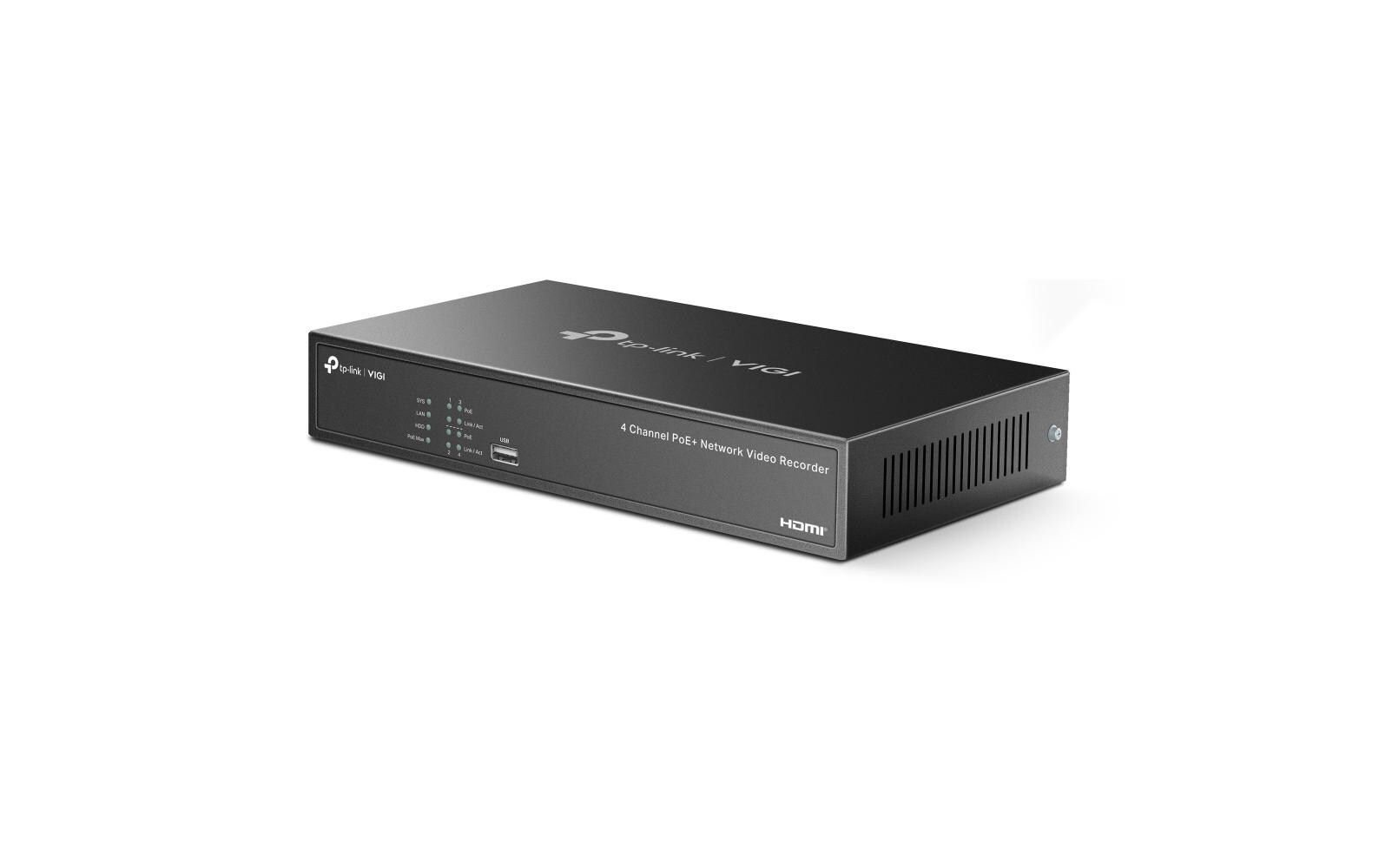 Netzwerkrekorder PoE VIGI NVR1004H-4P 0 TB, 4 Kanal<br>VIGI 4-Kanal-PoE-Netzwerk-Videorekorder