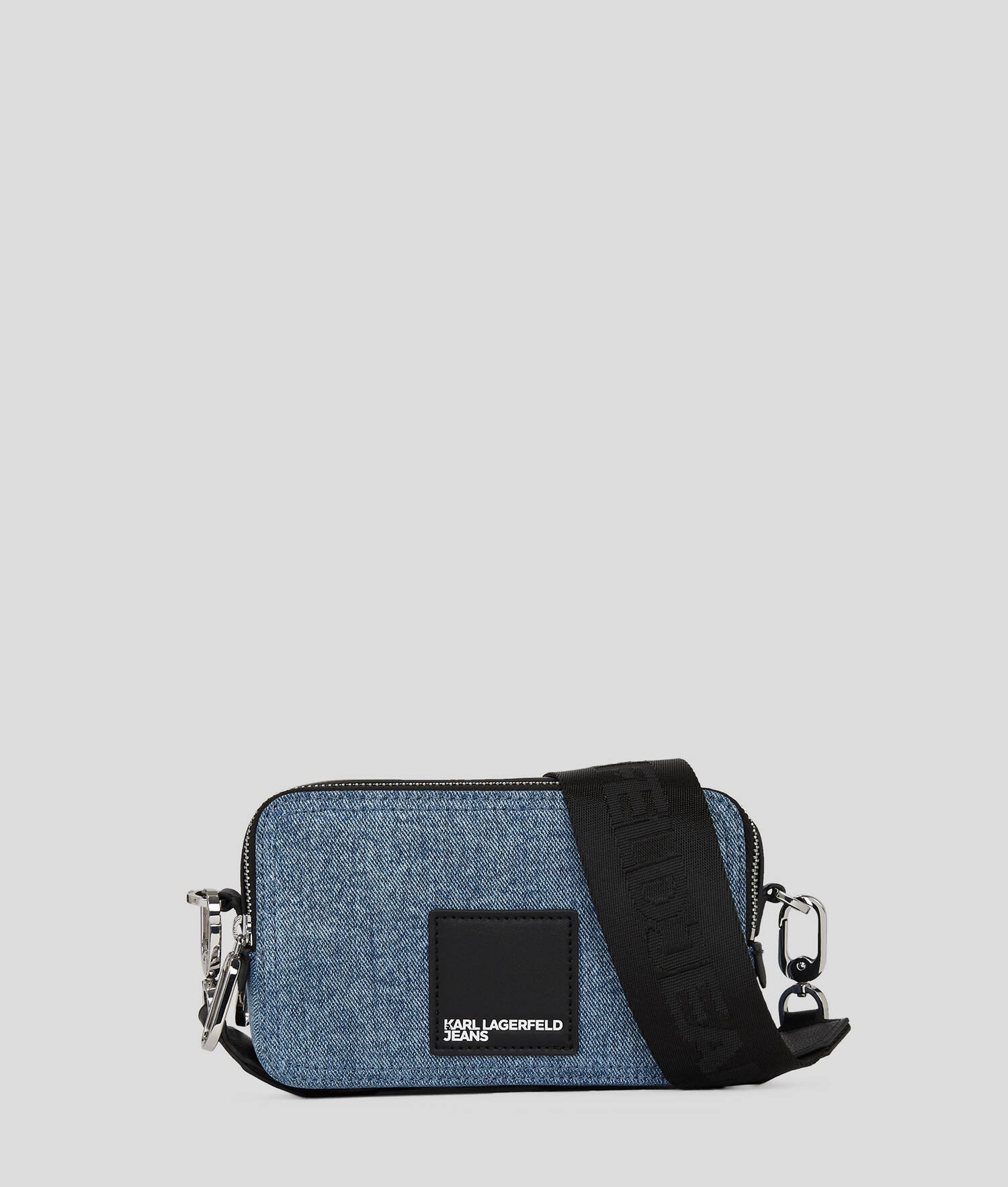 SAC CAMÉRA EN DENIM AVEC LOGO KLJ ENCADRÉ