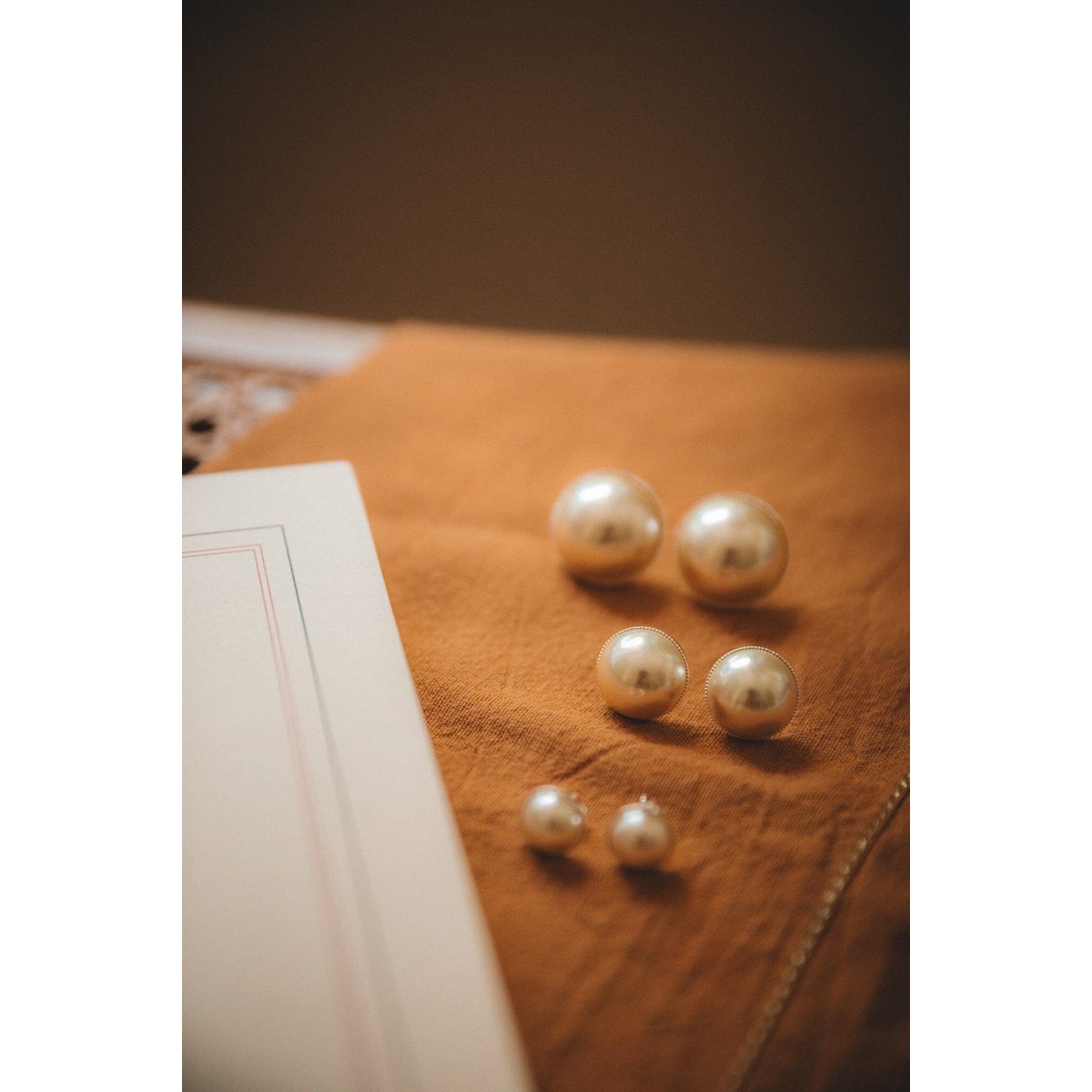 boucles d'oreilles puces perles plaqué argent - NÉLYA