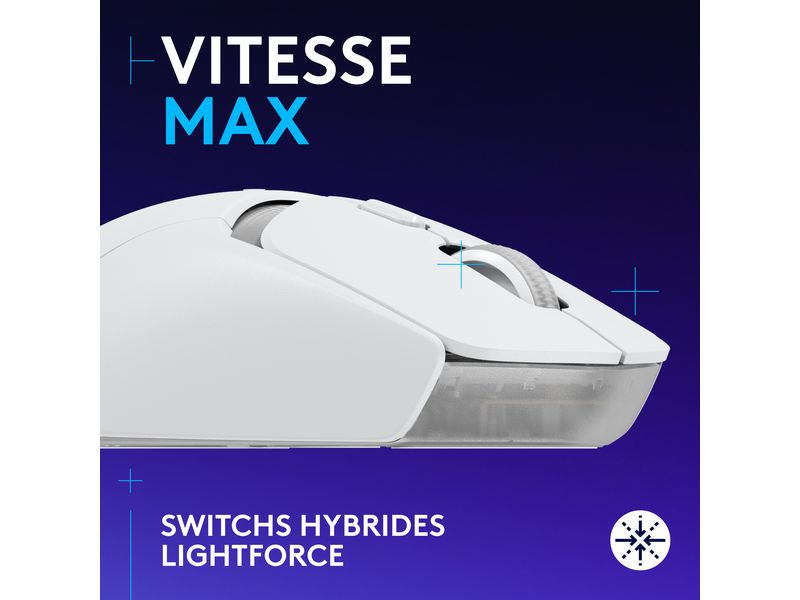 Logitech Gaming-Maus G309 Lightspeed Weiss Kabellose Gaming-Maus mit Lightspeed Wireless und Bluetooth Verbindung
