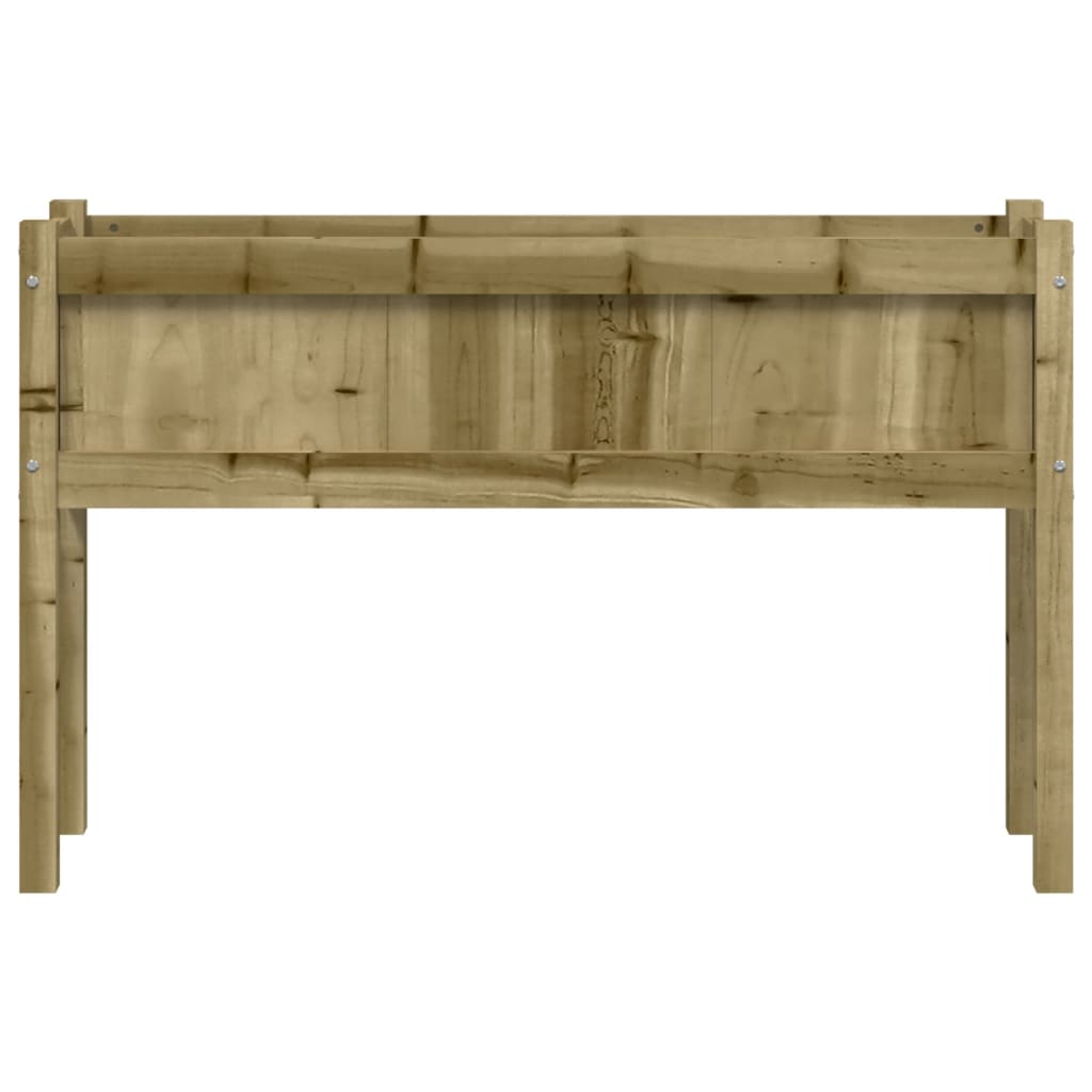Jardinières 2 pcs avec pieds bois de pin imprégné