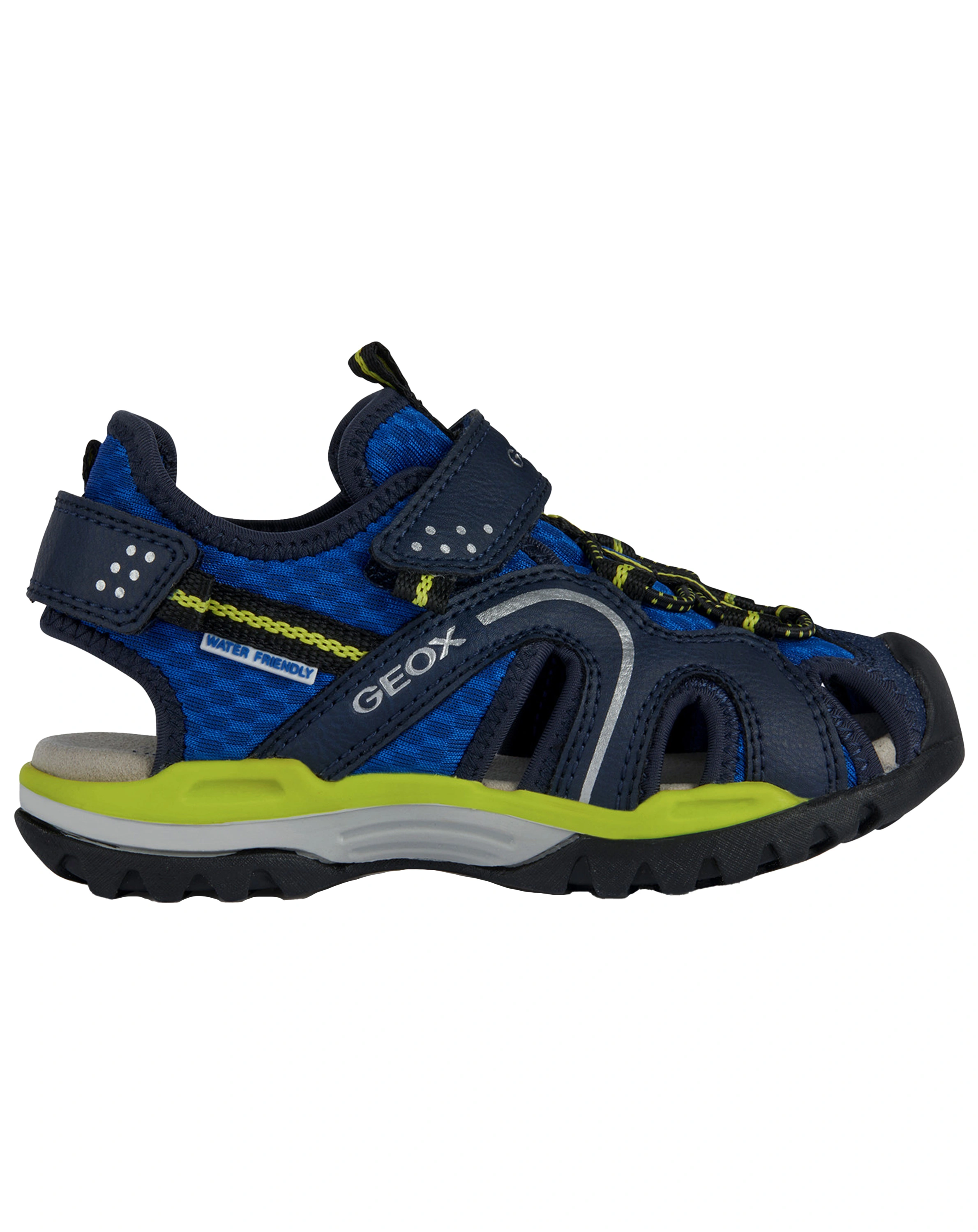 Trekking-Sandalen BOREALIS mit Zehenschutz in royal/lime