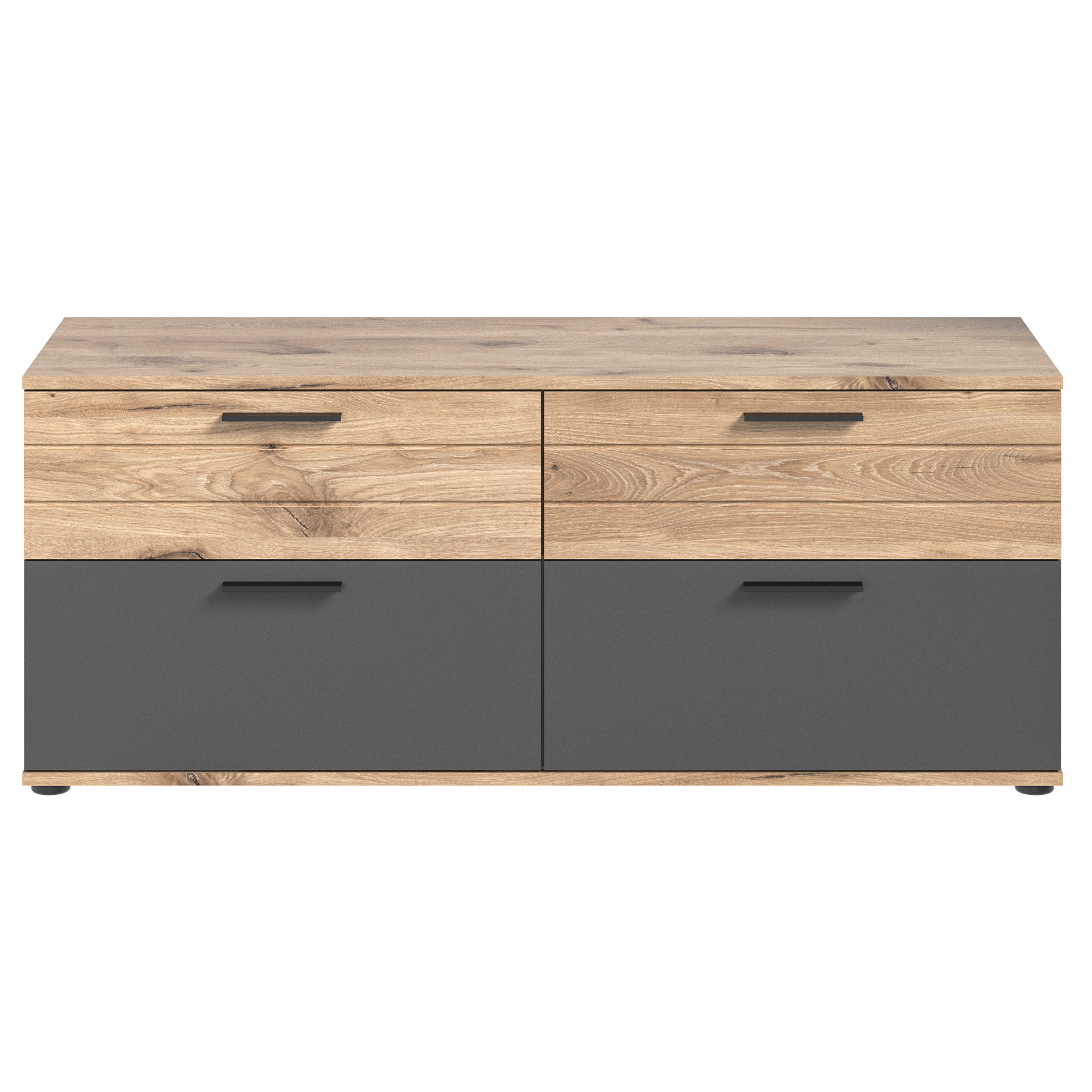 Lowboard MASON - Nox Oak - Basalt grau - 130 cm
