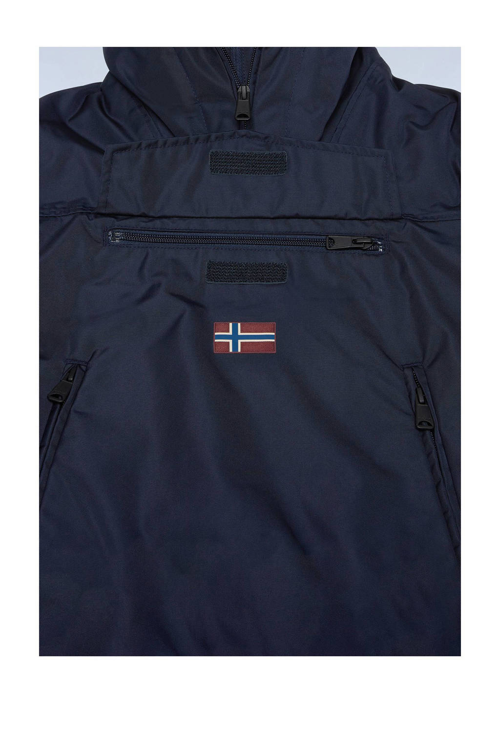 Napapijri winterjas met logo donkerblauw