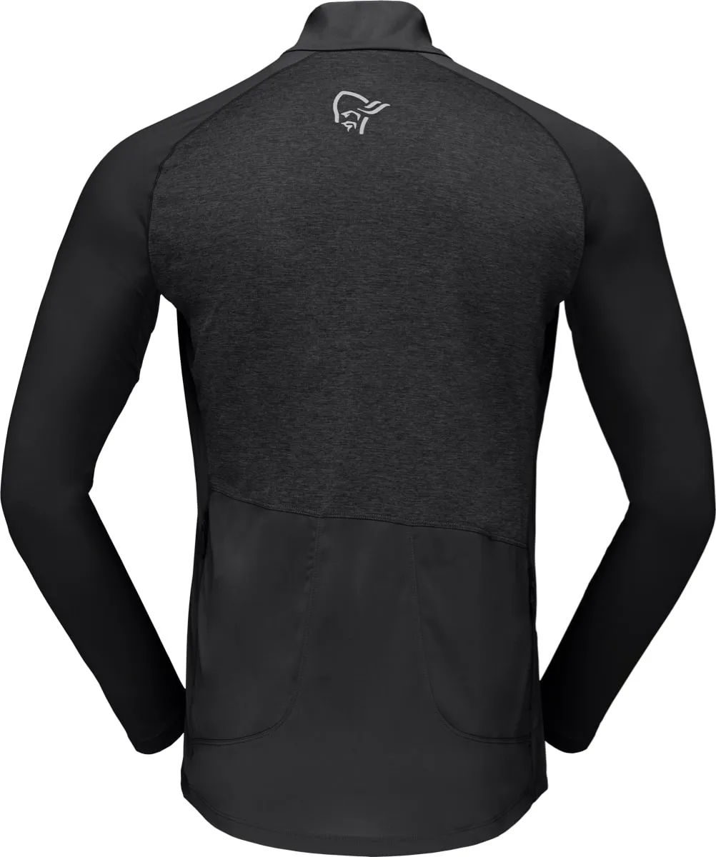 Norrøna Men's Fjørå Equaliser Long Sleeve Zip Top Caviar