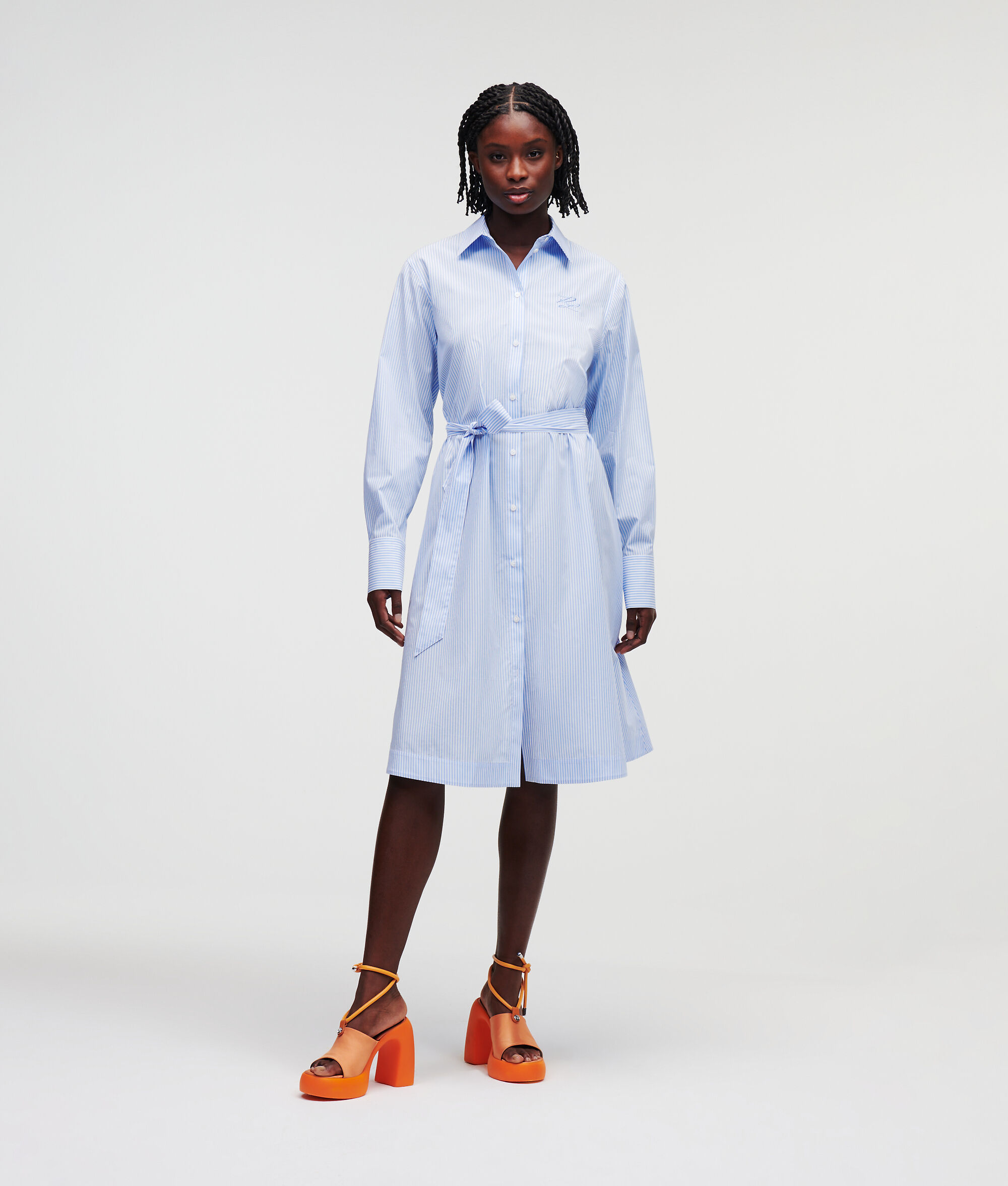 ROBE CHEMISE À RAYURES