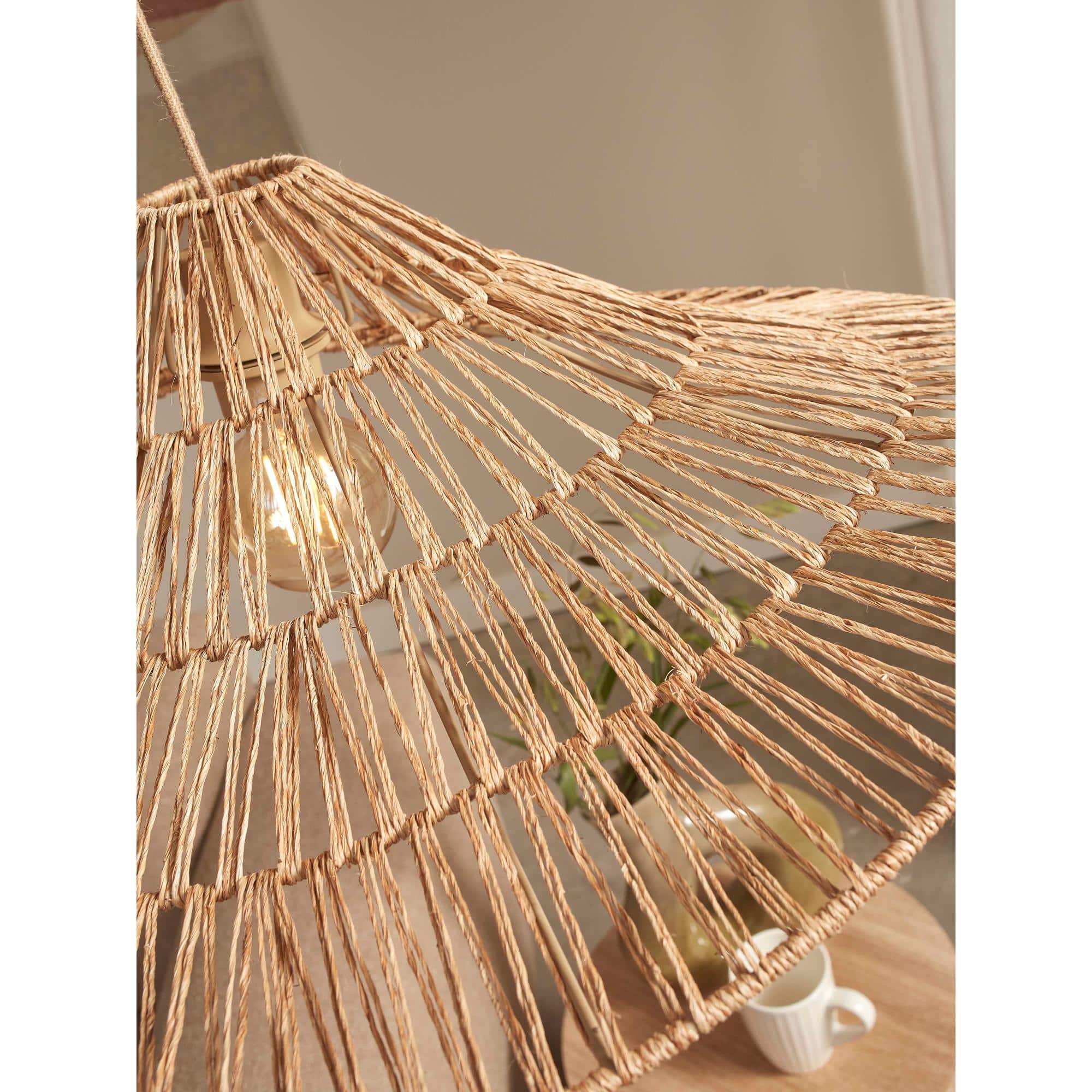 GOOD&MOJO Hanglamp Cuzco - Naturel - 65x65x20cm