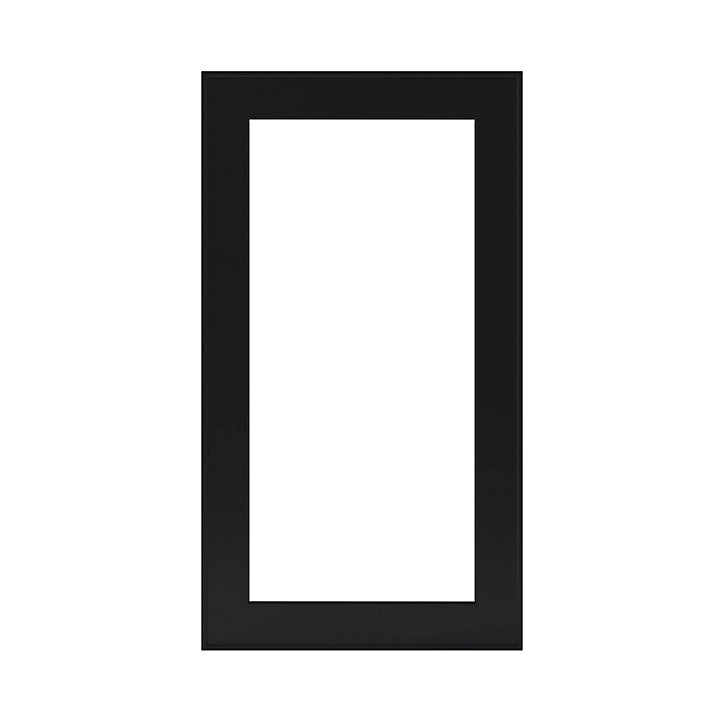 Porte de meuble de cuisine vitrée Pasilla noir mat l. 50 cm x H. 90 cm GoodHome