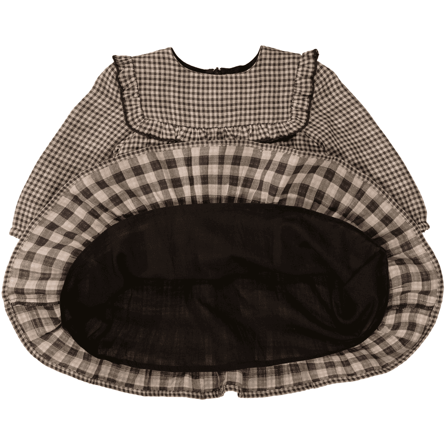 STACCATO Langarmkleid dark stone check