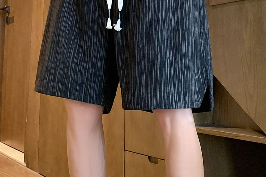 Drawouf - Gestreepte shorts met gemiddelde taille