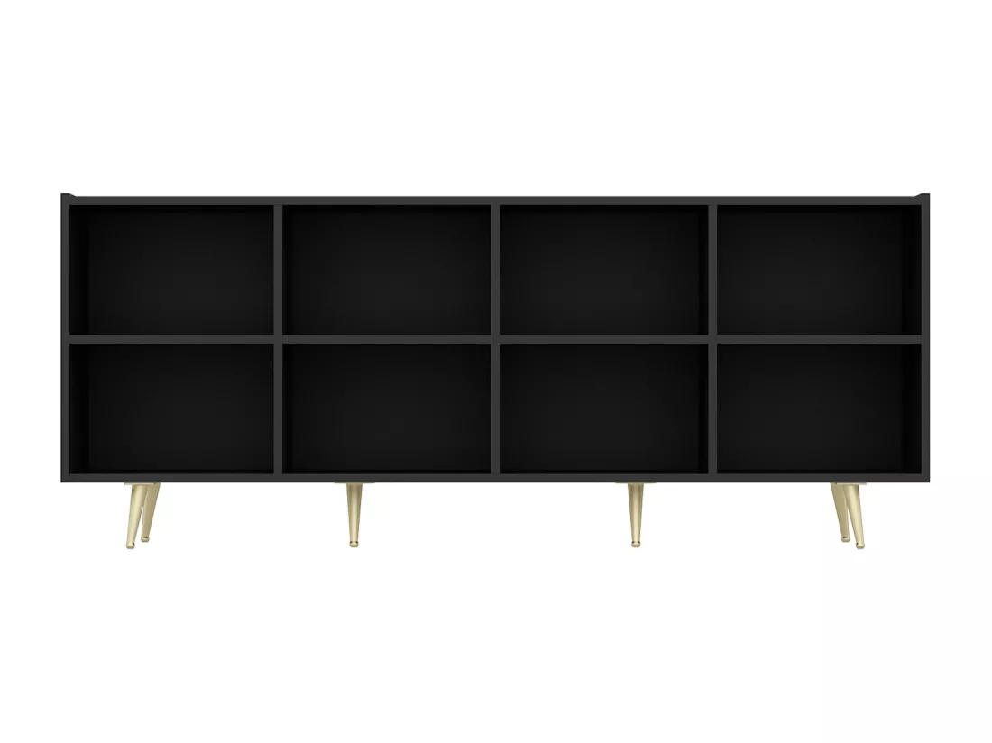 Buffet avec 4 portes en MDF - Noir et doré - MOLYA de Pascal MORABITO