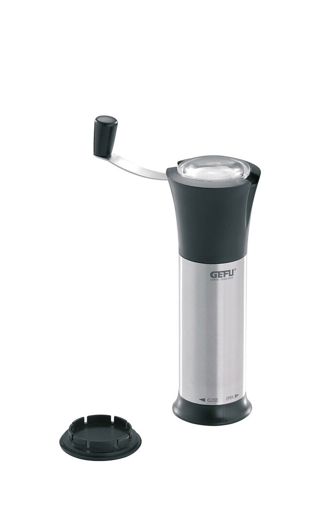 GEFU Muskatmühle MOSCATA schwarz/silberfarbig