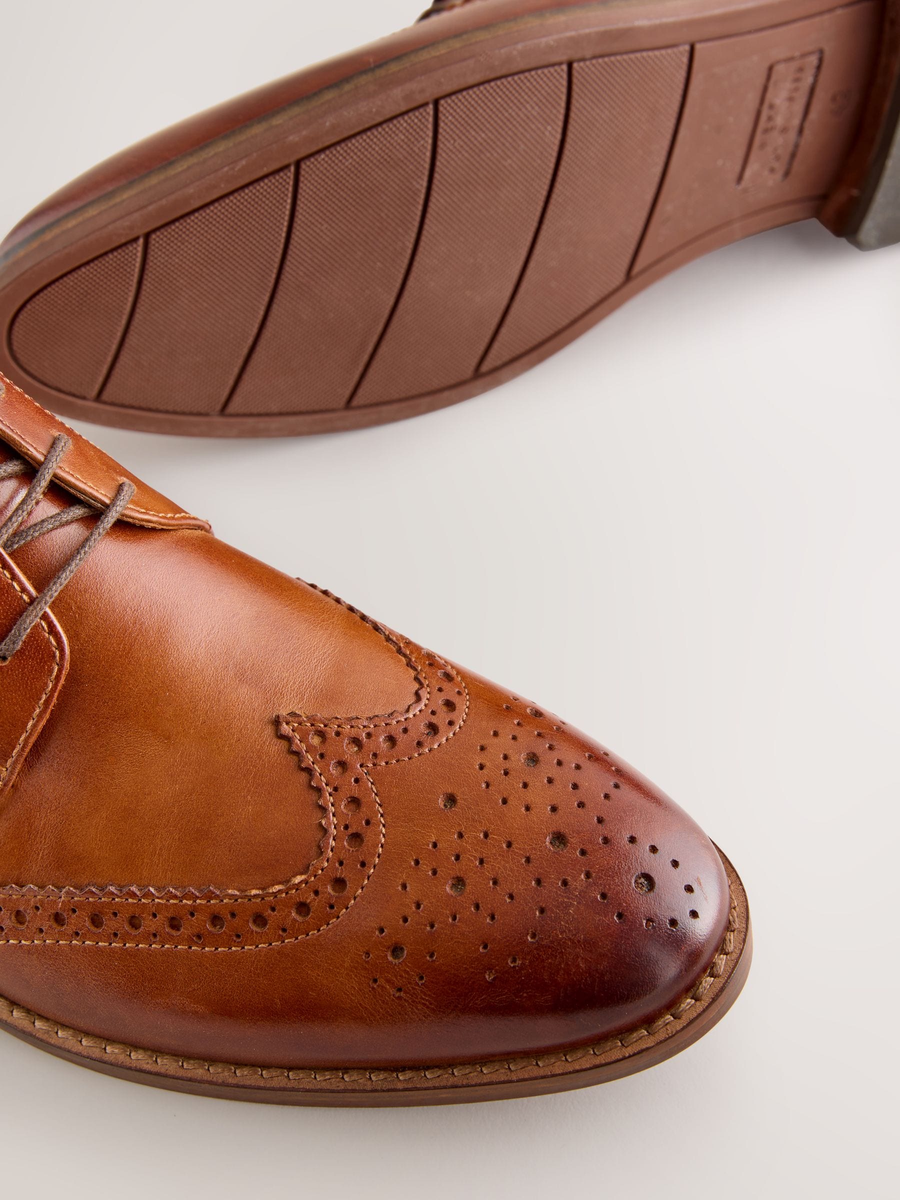 Lichtbruin - Smart Brogue Leather Boots