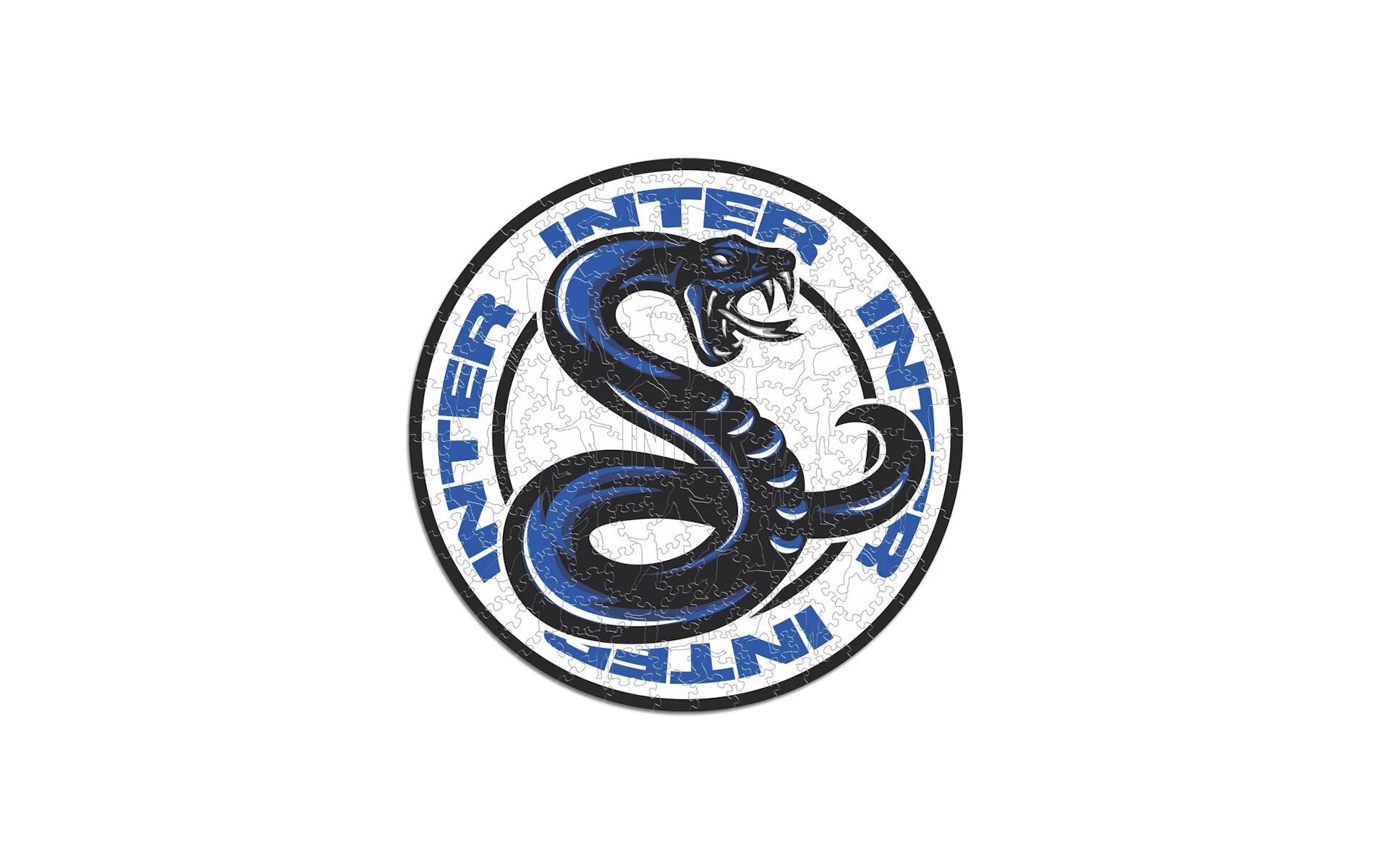 FC Inter Mailand – Logo mit SchlangeHolzpuzzle Grösse M