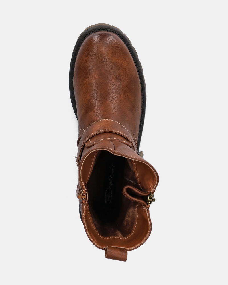 Dolcis Rits- & gesloten boots  - cognac