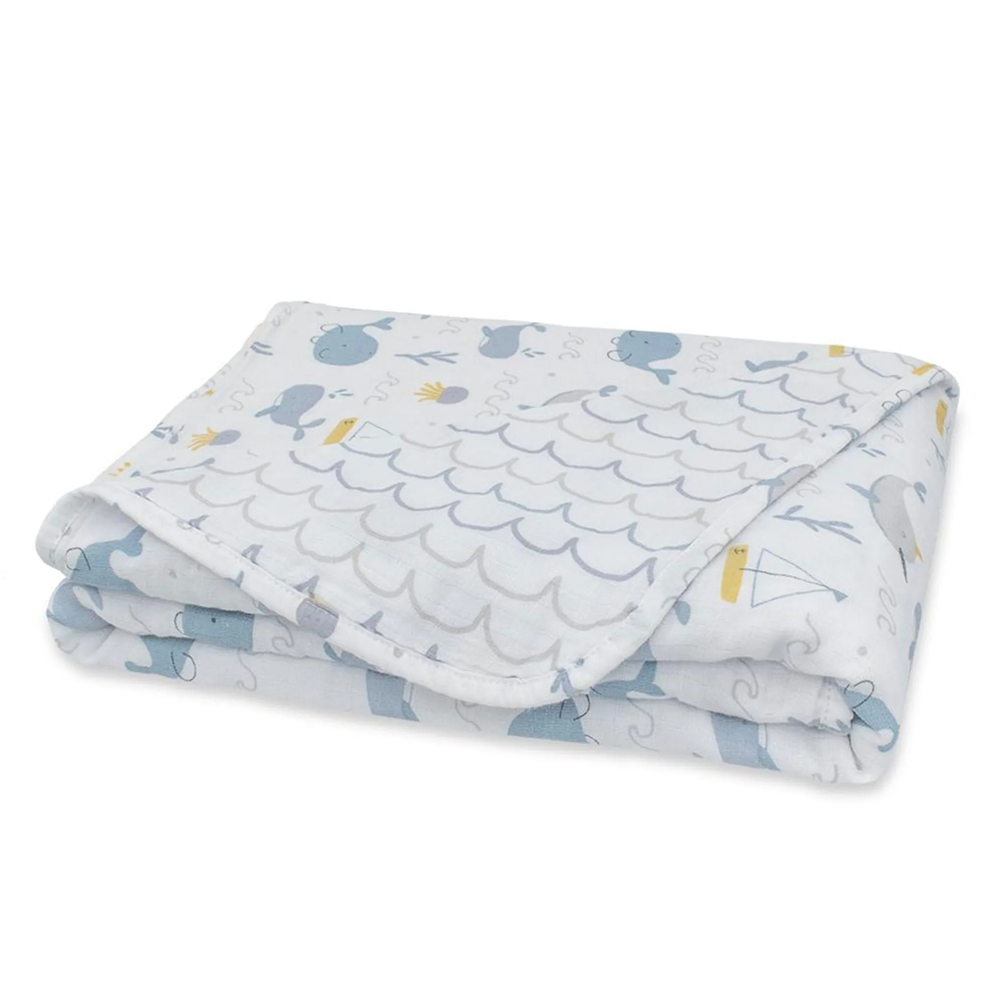Living Textiles Couverture Mousseline Deluxe -  Baleine
