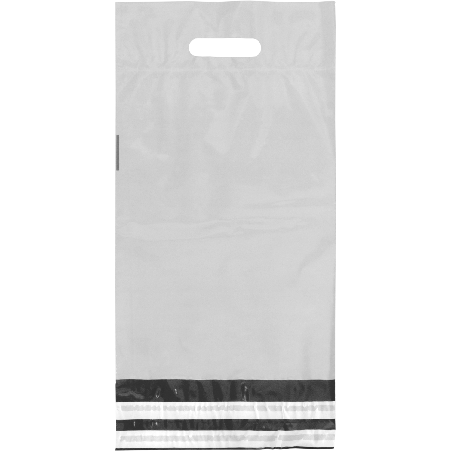 Zak, Verzendzak met handvat, Gerecycled LDPE, 25x35cm, 65my, wit