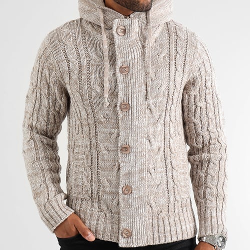 Cardigan Torsade 0346 Beige Chiné