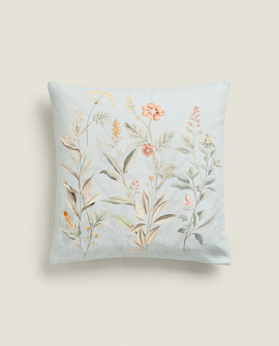 CAPA DE ALMOFADA COM ESTAMPA FLORAL