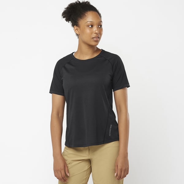 T-shirt trail SALOMON OUTLINE SS TEE W DEEP BLACK