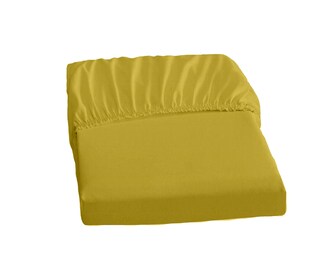 DORMISETTE Jersey-Spannbettlaken 90-100 x 200 cm currygelb