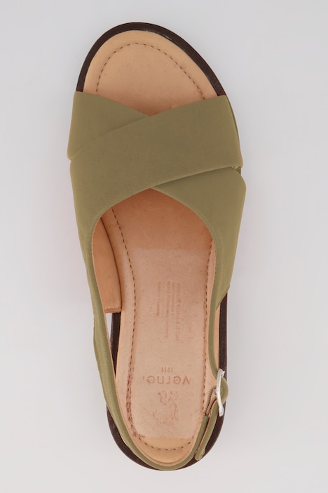 Ledersandalen, elastische Fersenriemen, Weite H