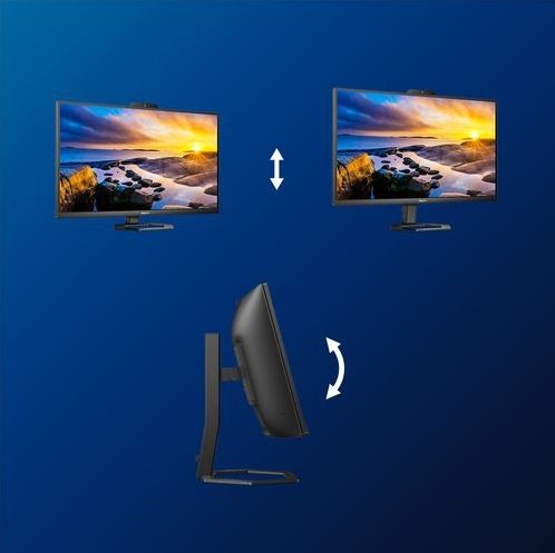 Philips - 34E1C5600HE - QHD Ultrawide Monitor - Webcam - USB-C - Kristalhelder Beeld