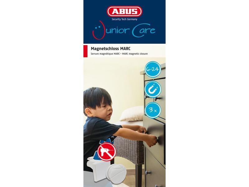 Abus Schubladensicherung Marc 3er Set Schubladensicherung, Weiss