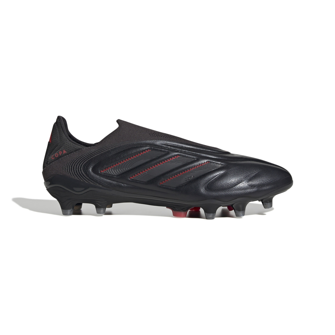 Adidas Copa Pure III Elite Veterloze Gras Voetbalschoenen (FG) Zwart Donkergrijs Rood