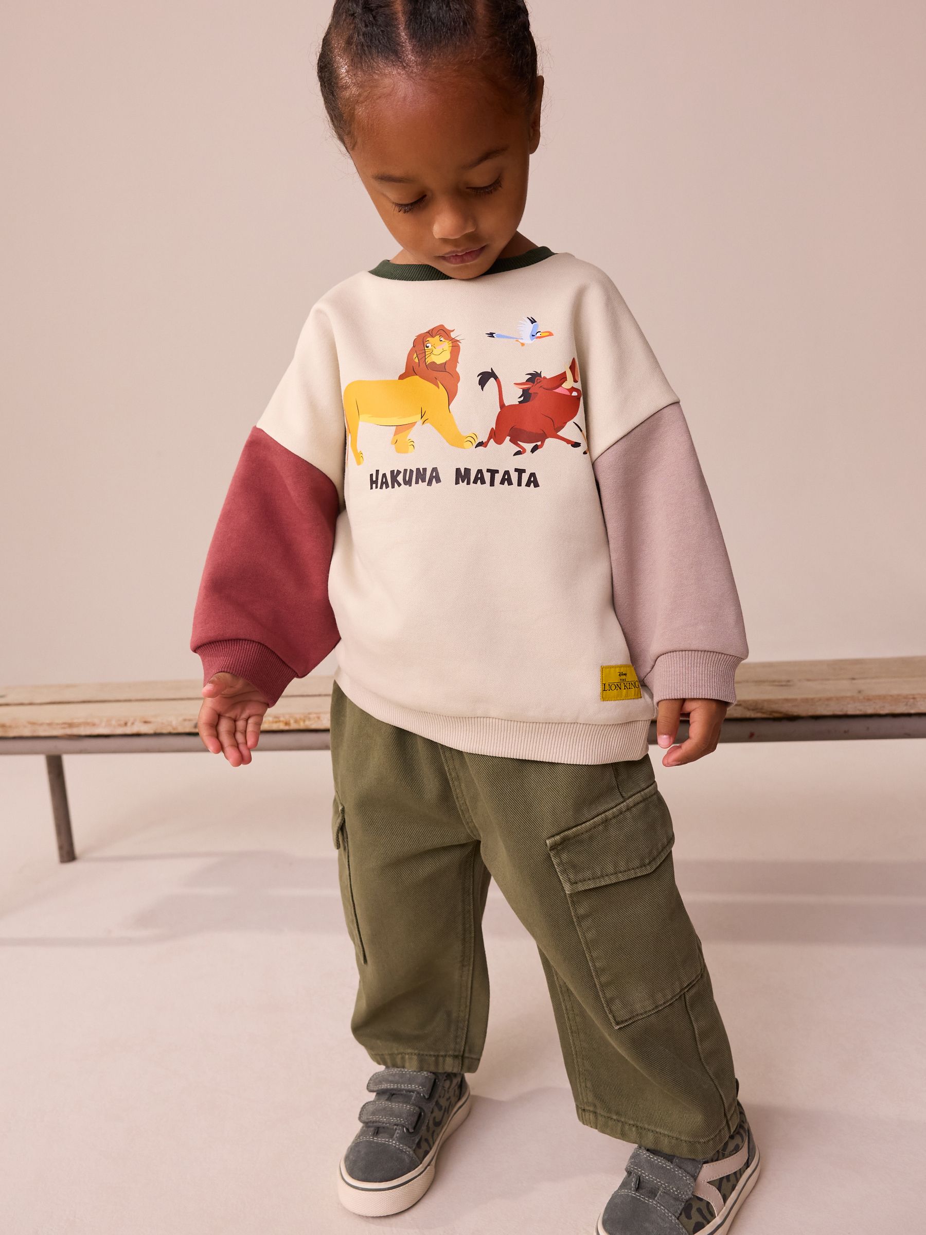 Pastelgeel - Sweatshirt met Lion King-print (6mnd -8jr)
